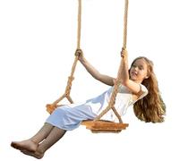 Morwealth Wood Swing Seat, 19 x 9.8 Inch, Natural Pine, Weatherproof, 160 kg Load Capacity