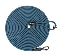 MORXIL Long Dog Leash, 10ft 30ft 50 feet Heavy Duty Dog Training Leash, Aviation Aluminum Auto Locking Carabiner, Nylon Rope Long Line Check Cord Recall Lead for Yard,Playing,Camping,Navy Blue,30FT