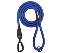 MORXIL Rope Dog Leash, 6 Foot Heavy Duty Dog Leash with Aviation Aluminum Auto Locking Carabiner, Strong Nylon Dog Lead for Small, Medium, Large Dogs (Blue, 6FT-0.51in)
