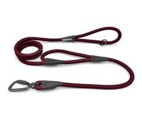 MORXIL Rope Dog Leash with Two Handles, 6 Foot Heavy Duty Dog Leash with Aviation Aluminum Auto Locking Carabiner, Strong Nylon Pet Lead for Small, Medium, Large Dogs, Red, 6FT-Two Handle