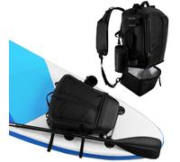 MORXPLOR Muti-Use Low Profile Waterproof Paddle Board Backpack Cooler Deck Bag,24 Can Sup Deck Cooler Bag with 2 Leak Proof Compartments and 1 Cup Holder,Kayak Cooler Accessories,Fit in Tank Wells
