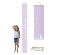 Morxy Canvas Growth Chart for Kids - Unisex Kids Room Wall Decor - Measuring Height Chart- Wall Tape with Height Chart for Kids (Loved Beyond Measure Purple)