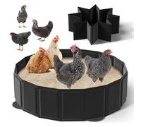 Moryimi Chicken Dust Bath Tub Container, 31" D x 7.8" H Dust Bath for Chickens, Foldable Essential Chicken Coop