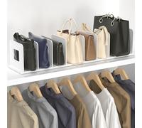Moryimi Purse Organizer for Closet Shelf, Adjustable Purse Storage Organizer, Shelf Dividers Handbag Organizers for Closets, Purse Dividers for Closet Purse Organizers and Storage (10 Divider)
