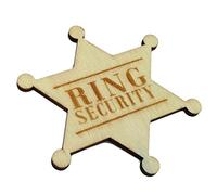 Morza Wood Ringer Bearer Gift Ring Security Badge Pin for Wedding Rustic Wooden Ring Bearer Gift