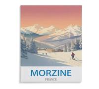 Morzine France Ski Vintage Travel Poster，Puzzle 1000 Pieces Wood Puzzle Adult Children'S Educational Toy Family Decompression Game（75x50cm）-A72