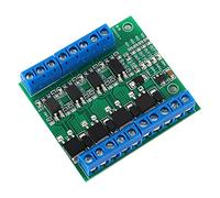 MOS FET Switch Drive Module, 3-20V to 3.7-27VDC 10A 4-Channel Driver Module, PLC Amplifier Circuit Board PWM Adjustment Electronic Switch Control Board