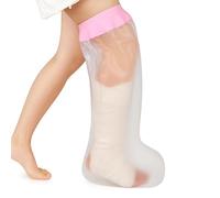 Mosago Waterproof Cast Covers For Shower Leg, Soft Comfortable Full Leg Protector For Shower Adult, Keep Wound/Bandage Dry Bath, Broken Legs/Knee/Foot/Ankle, Reusable Wound Care Supplies (Pink)