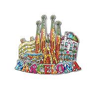 Mosaic 3D Barcelona Spain Refrigerator Fridge Magnet Tourist Souvenirs Handmade Resin Craft Magnetic Stickers Home Kitchen Decoration Travel Gift