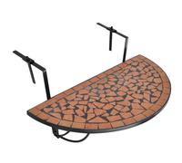 Mosaic Balcony Table Hanging Semi-circular Patio Plant Stand Table vidaXL