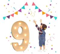Mosaic Balloon Frame Letters, LED Marquee Lights Letter for Birthday Decorations Anniversary Party Christmas Home Bar Decoration(9,70cm)