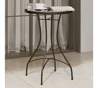 Mosaic Bistro Table Black and White √ò50x70 cm Ceramic Berkfield Home Black One Size