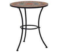 Mosaic Bistro Table Orange/Grey 60cm Ceramic Berkfield Home Orange One Size