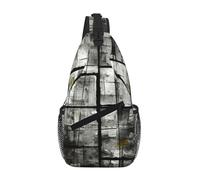 Mosaic Black Shadow Crossbody Sling Bag Crossbody Shoulder Chest Bag Shoulder Strap Waist Fanny Pack Men Women