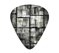 Mosaic black shadow Print Guitar Pick,12 Pack,Includes Thin,Medium,Heavy Gauges,Suitable for guitar,ukulele