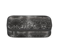 Mosaic Black Shadow Print Multi-Functional Pen Case,Perfect for Students, Professionals, and Travelers Alike