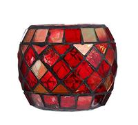 Mosaic Candle Holder Red Mosaic Tea Light Holder Ornaments Ornament for Home Candle Holder for Home Tealight House s Tea Candle Romantic Glass