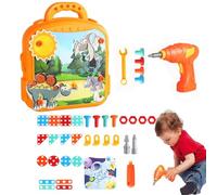 Mosaic Drill Set - 11.02x9.44x3.14 Inches STEM Building Toy, Educational Assembly Kit, Puzzle Game with Electric | Learning Activity for Kids Boys Girls Supporting Imagination Logic Development