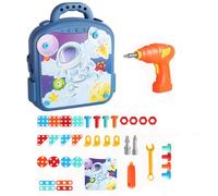 Mosaic Drill Set | Kids 2-in-1 Power Drill Building Blocks | Creative STEM Construction Engineering & Girls Ages 3-8 | Educational DIY Puzzle Block Seta With Storage Case, 1 Sets