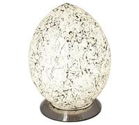 Mosaic Egg Lamp, Glass, White, Medium