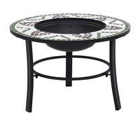 Mosaic Fire Pit Ceramic Tile Firepit Garden BBQ Stove Outdoor Fireplace vidaXL