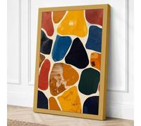 Mosaic Fragments Geometric Canvas Wall Art Print 30x20 Inch