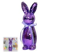 Mosaic Glass Bunny Easter Decorations, Sparkling Disco Rabbit Sculptures for Spring Centerpieces, Tabletop & Shelf Display - Festive Home Décor and Seasonal Gift
