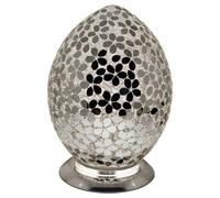 Mosaic Glass Egg Lamp - Mirrored Flower