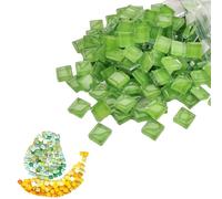 Mosaic Glass Pieces, Mosaic Tiles, Colour Crystal Marseille Transparent Glass Mosaic Tiles, Mosaic Pieces in Bright Colours, Tile Accessories for Handmade Decoration Materials for