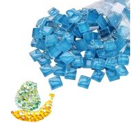 Mosaic Glass Pieces, Mosaic Tiles, Crystal Glass Paint Stickers with Small Particles, Mosaic Pieces in Bright Colours, Tile Accessories for Crafts