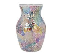 Mosaic Glass Vase, Stylish Mosaic Vase European Style and Shiny Exquisite Flower Vase Glass Material Handmade Vase for Home Weddings Parties Decoration
