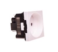 Legrand 077110 Mosaic 2P Socket with Automatic Terminal Connection, 2 Modules, White
