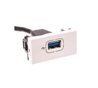 MOSAIC Gniazdo USB 3.0 z przewodem białe 078746