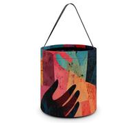 Mosaic Healing Handsgs Large Easter Basket Candy Bags Canva Tote Bag Portable Hallowee Bucket