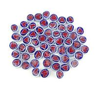 Mosaic Heaven 25g Millefiori White with Red Hearts 7-8mm Approx 65 pieces