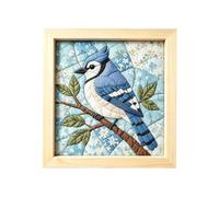 Mosaic Kits for Adults: Kintsugi Japanese Fabric Art Kit Quilt Design Wall Mosaic Craft No Sewing With Frame & Tools Fabric Art Craft Kits Gift for Housewarming