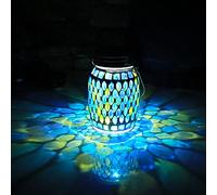 Mosaic Lights Solar Outdoor Hanging Lanterns, Garden Decor Christmas Gifts for Women Mom Grandma Halloween Decor Lights, Outdoor Waterproof Lights, Garden,Patio,Pathway & Yard Décor