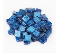 Mosaic Making 100g Glitter Glass Mosaic Tiles Crafting Pieces Art Hobbies Assorted Colors Mosaic Tiles for Craft Arte(Color13)