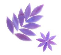 Mosaic Making 21 Pcs Mixed Color Leaf Shape Mosaic Tiles for Crafts Stained Glass DIY Coaster Lamp Art Wall Decoration Petal Irregular Arte(Purple)