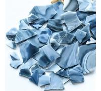 Mosaic Making 3.5oz/100g Polygon Mica Mosaic Tiles DIY Craft Colored Fragments Glass Tile Mosaic Making Materials Irregular Shape Pieces(Ink)