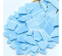 Mosaic Making 3.5oz/100g Polygon Mica Mosaic Tiles DIY Craft Colored Fragments Glass Tile Mosaic Making Materials Irregular Shape Pieces(Blue)