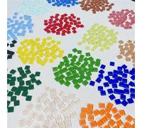 Mosaic Making 50pcs of Glass Mixed Color Mosaic Tiles Pieces Handmade Crystal Creative Materials DIY Craft Dinner Mini Mosaic Tiles(Nordic Style)