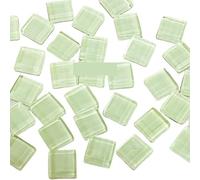 Mosaic Making 50pcs of Glass Mixed Color Mosaic Tiles Pieces Handmade Crystal Creative Materials DIY Craft Dinner Mini Mosaic Tiles(Apricot)