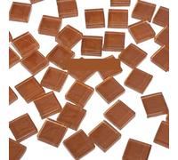 Mosaic Making 50pcs of Glass Mixed Color Mosaic Tiles Pieces Handmade Crystal Creative Materials DIY Craft Dinner Mini Mosaic Tiles(Chocolate)