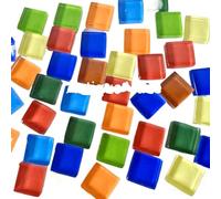 Mosaic Making 50pcs of Glass Mixed Color Mosaic Tiles Pieces Handmade Crystal Creative Materials DIY Craft Dinner Mini Mosaic Tiles(Antique Vase)