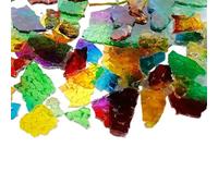 Mosaic Making Colorful Ice Crack Fragments Crystal Mosaic DIY Creative Handmade Mosaic Art Colored Tempered Glass Transparent Particles 100g(Color-12)
