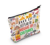 Mosaic of Cultures Cosmetic Makeup Bag Mosaic of Cultures Travel Gift Mosaic of Cultures Travel Pouch Girls Trip (Mosaic Bag)