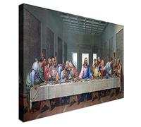 Mosaic Of Last Supper | 40x20 Canvas Wall Art Print - Long Lasting Wooden Frames