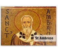Mosaic of St Ambrose on A Column, Fridge Magnet