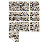 Mosaic Pieces 10Pcs Mosaic Tile Stickers Crystal Self-Adhesive Kitchen Wall Living Room Bathroom Decoration PVC for Home Garden Decoration Art Projects(Color 12,15X15cmX10pcs)